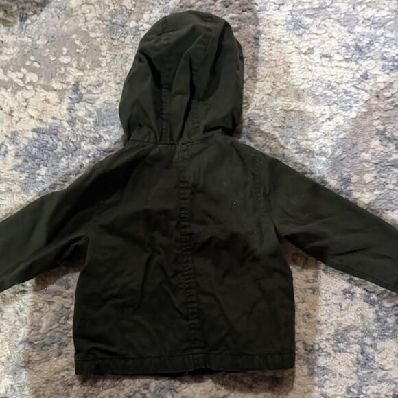 Old Navy Hooded Jacket 12 to 18M Olive Green - Picture 2 of 4